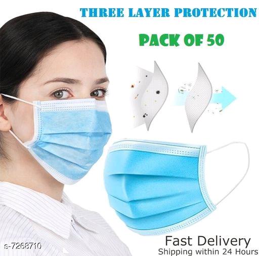 (pack of 50) 3 Ply Surgical Mask With Earloop by Laxuria
